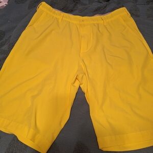 Yellow Adidas Golf Shorts Size 36